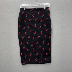 7th Avenue Design Studio New York & Company Women's Skirt XS Black Cherries